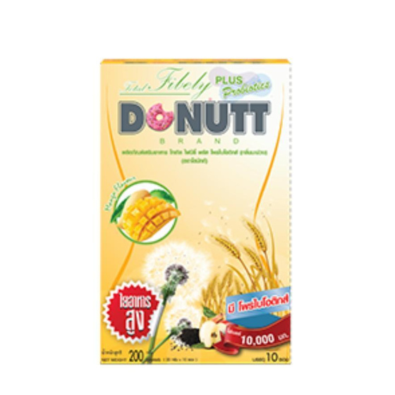 泰國 Donutt Fiber PLUS 芒果味酵素纖維飲 (新產品) 1盒10包