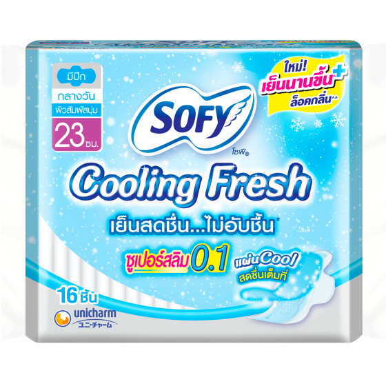 泰國 Sofy Cooling Fresh 超薄冰感衛生巾 23 cm 16片