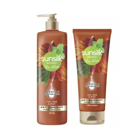 泰國 Sunsilk 天然生物活性茶樹薄荷去屑洗髮水 + 護髮素套裝 