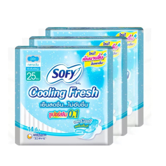泰國 Sofy Cooling Fresh  超薄冰涼衛生巾12片